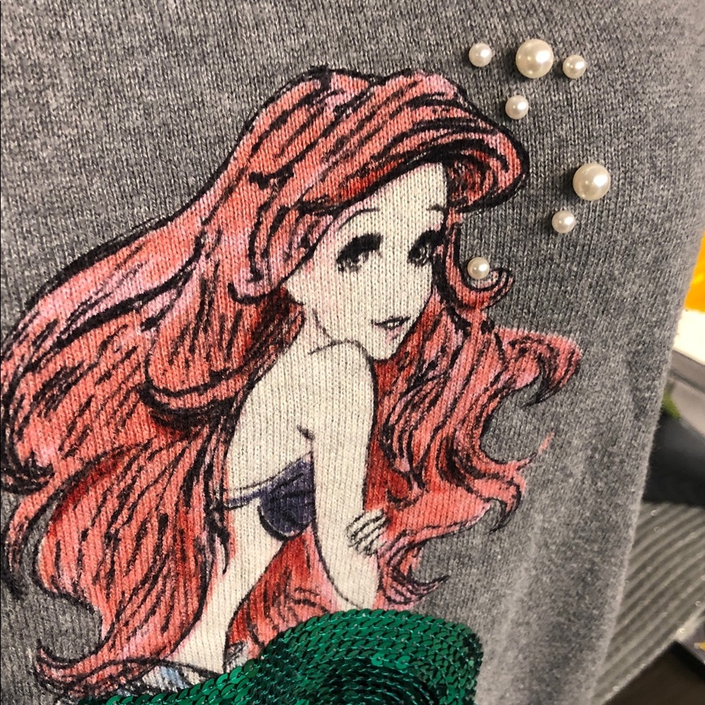 Disney Her Universe Gray Sweater with Mermaid Motif - Picture 2 of 6